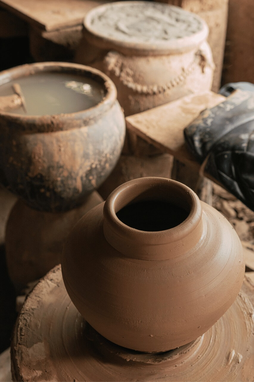 pottery products making process image,