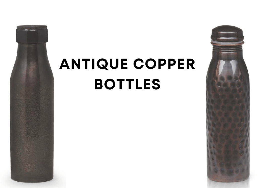antique black copper bottle.