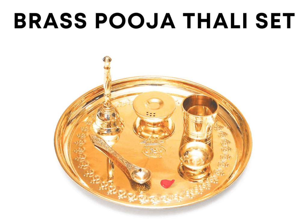 brass pooja thali.